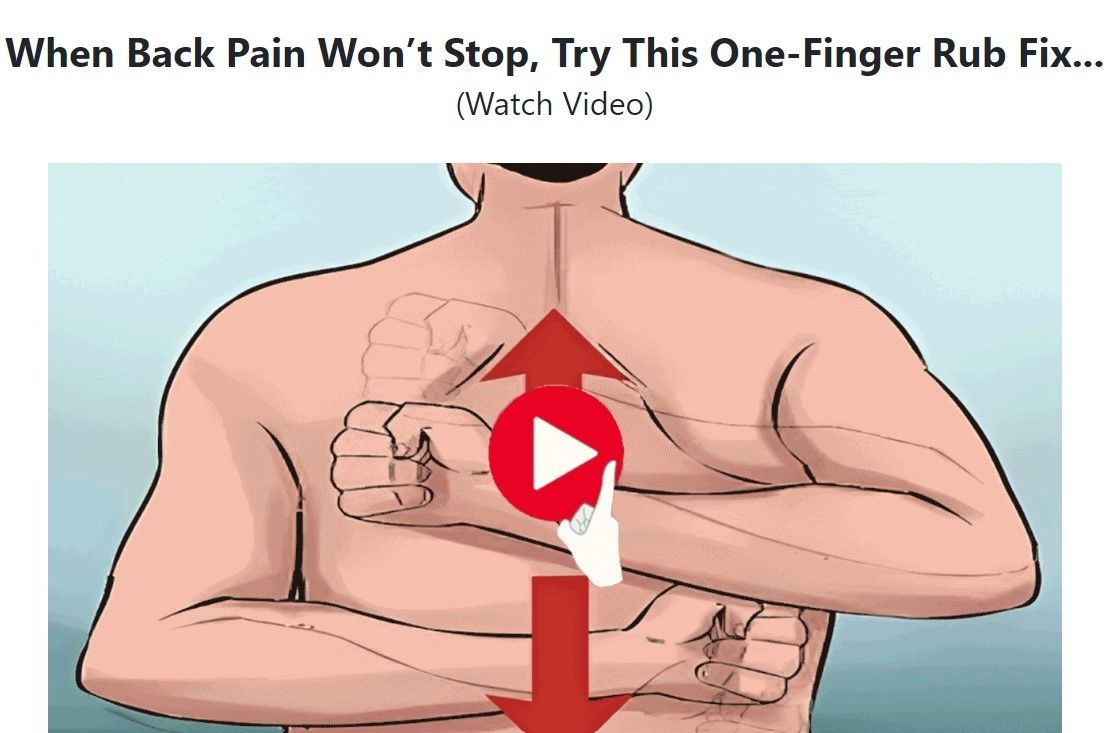 When Back Pain Won't Stop, Try This One-Finger Rub Fix